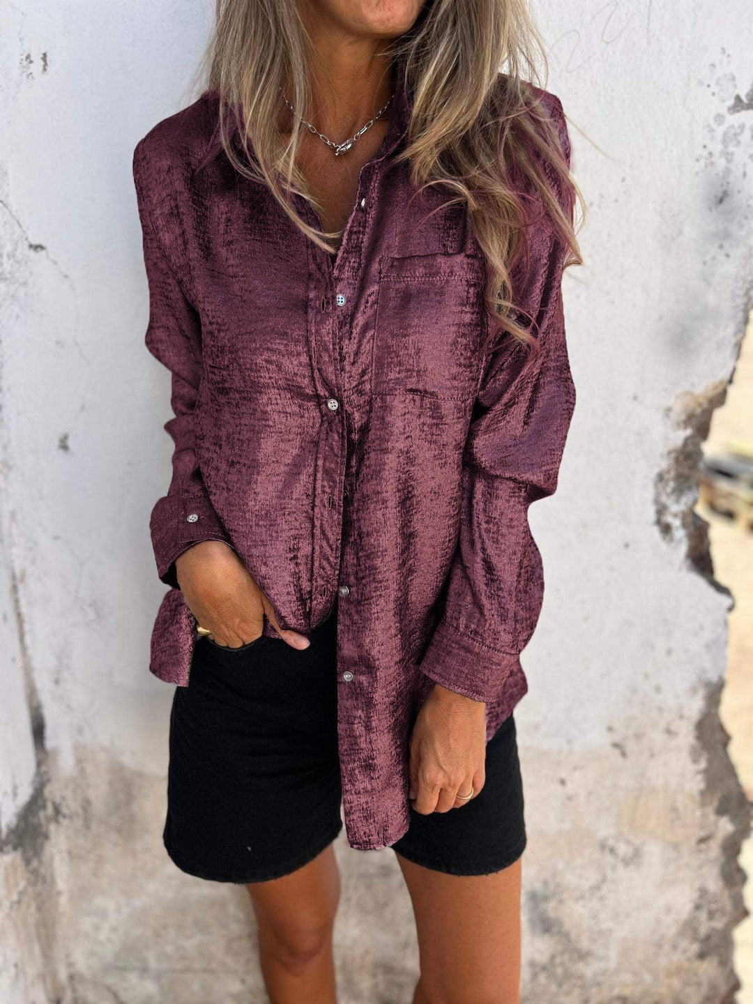 Zella - Chic Shimmer Shirt