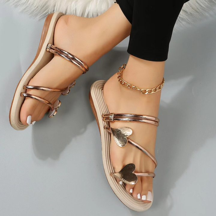 Rhane™ - Elegant Metallic Sandals