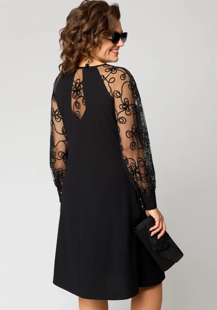 Roselle™ - Lace-Sleeve Dress