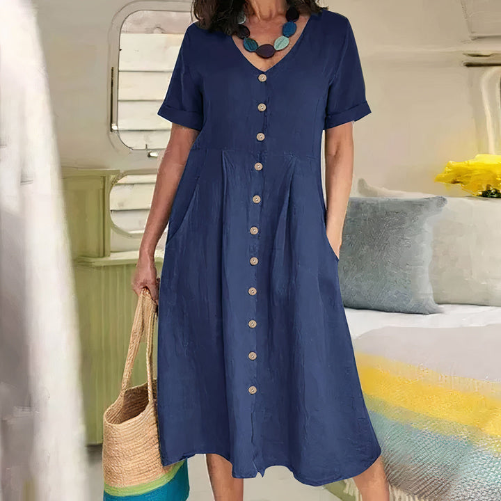 Yasmin™ - Effortless Buttoned Dress