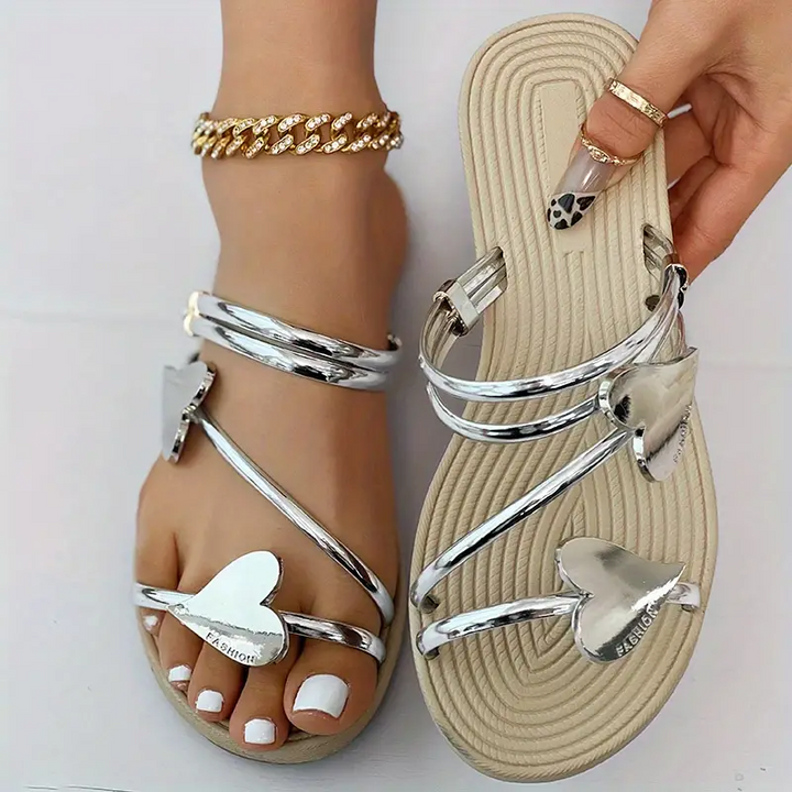 Rhane™ - Elegant Metallic Sandals