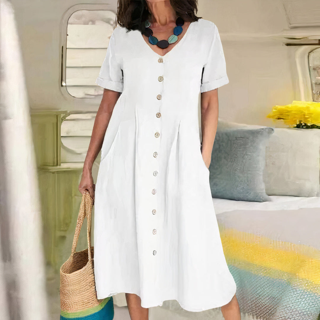 Yasmin™ - Effortless Buttoned Dress