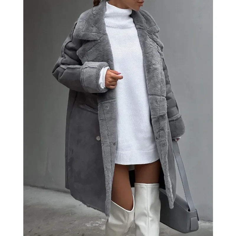 Aurelia™ - Chic Oversized Faux Fur Coat