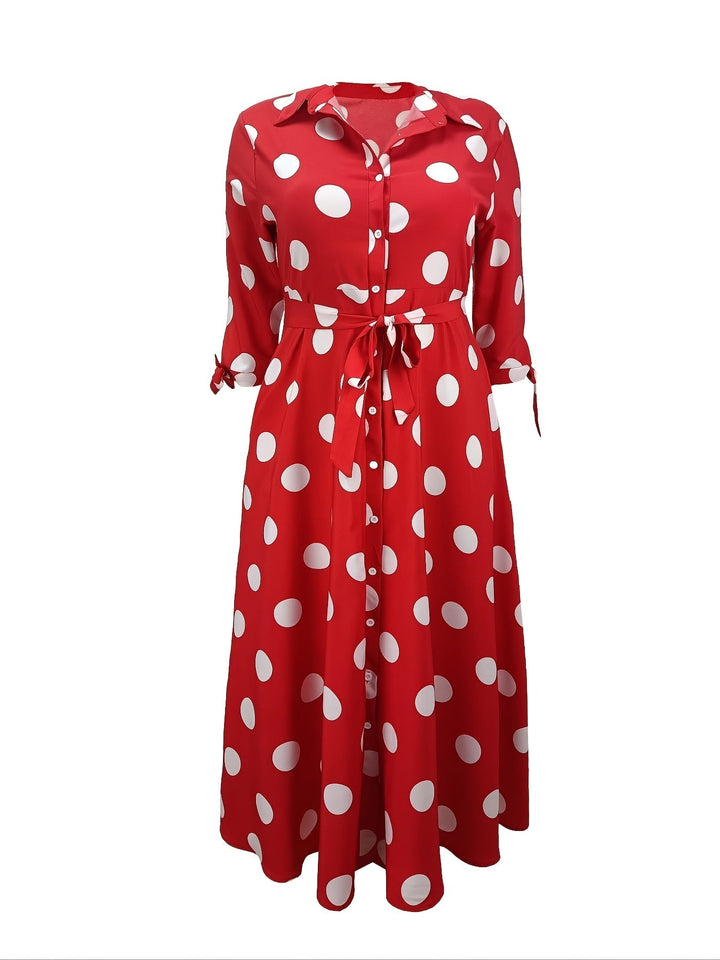 Allegra™ - Elegant Polka Dot Dress