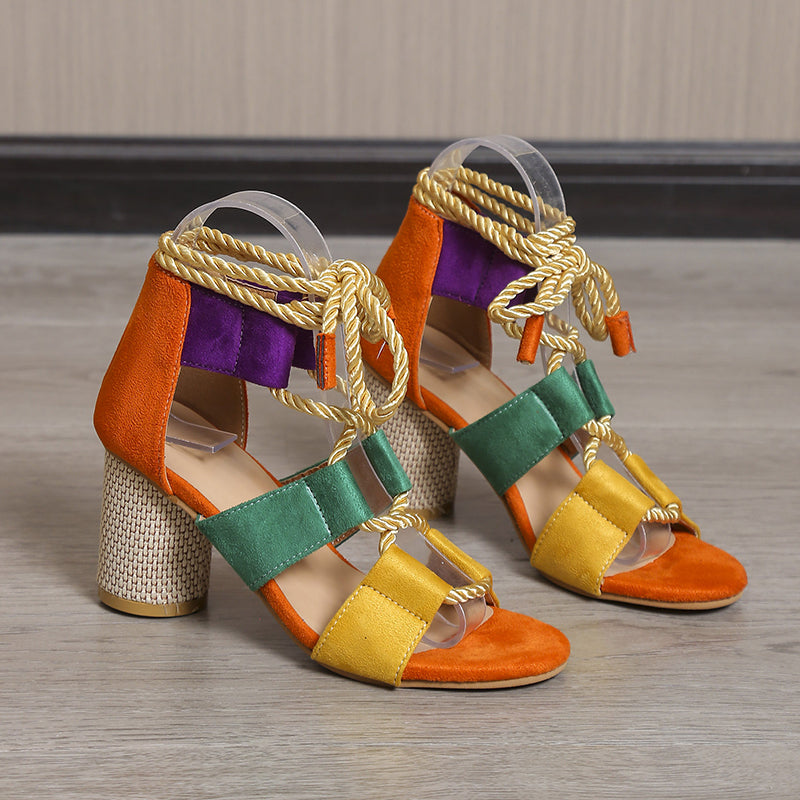 Eula™ - Vibrant Rope-Tied Sandals