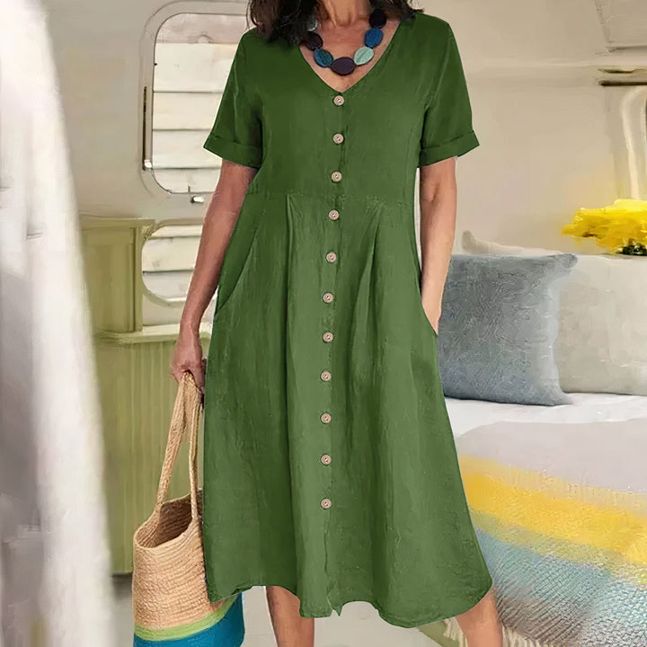 Yasmin™ - Effortless Buttoned Dress